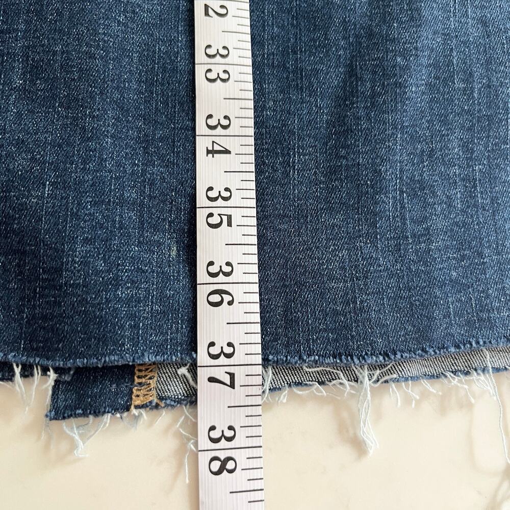 Zara Women’s Stretch Denim Maxi Skirt Blue Dark Wash Raw Hem Size S - Picture 8 of 9